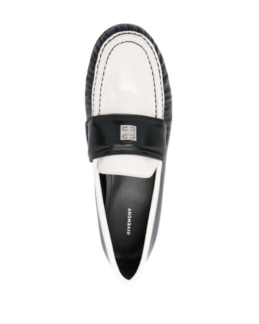 Givenchy Black 4g-motif Leather Loafers