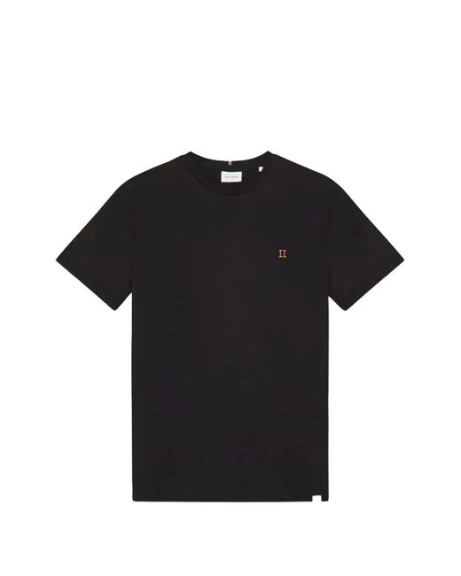 Les Deux Black T-Shirt Norregaard À Logo Brodé for men