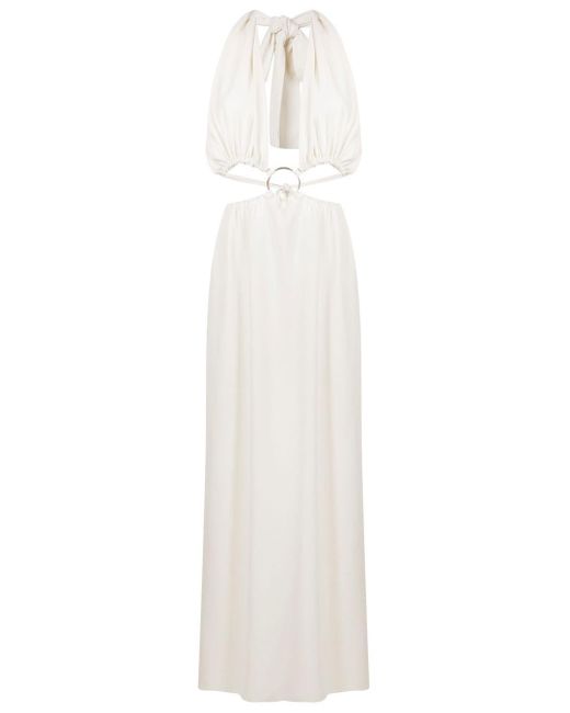 Olympiah White Cut-out Maxi Dress