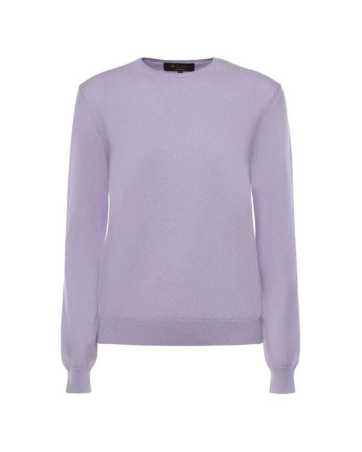 Loro Piana Purple Sergio Crew-Neck Sweater