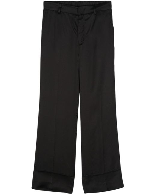N°21 Black Satin Tailored Trousers