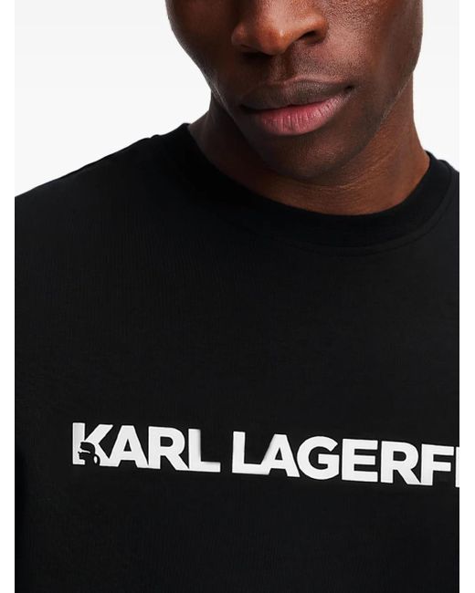 Karl Lagerfeld Black Essential Logo T-Shirt for men