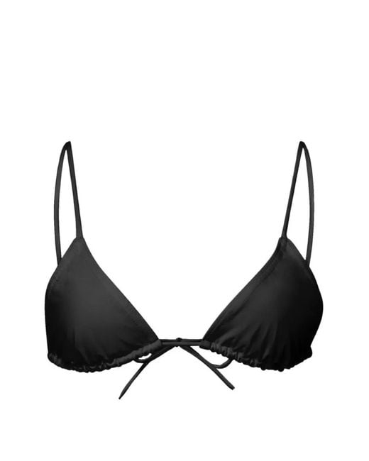 Loulou de Saison Black Triangle-Shape Bikini Top