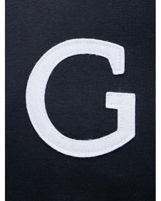Gant Blue Logo-Patch Quarter-Zip Sweater for men