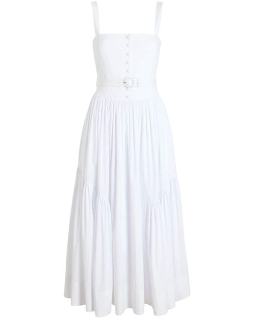 Cinq À Sept White Amber Poplin A-line Dress