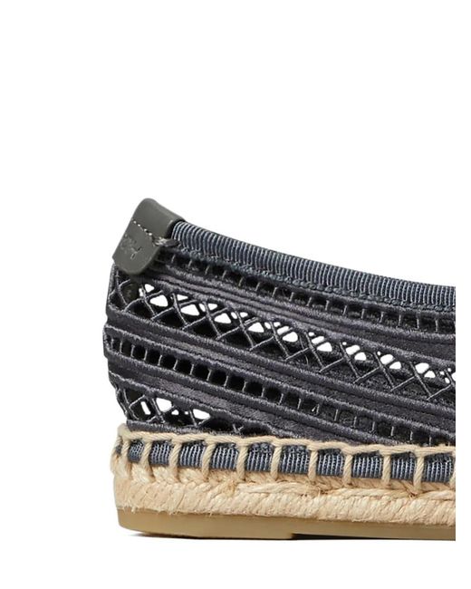 Tory Burch White Open-Weave Mary Jane Espadrilles