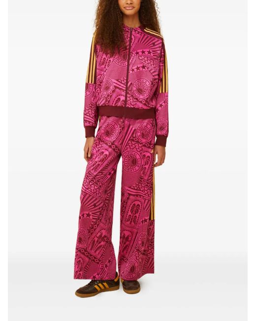 Adidas Red X Farm Rio Tropical Club-Print Trousers