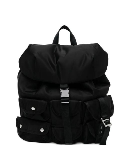 Sacai Black Pocket Backpack for men