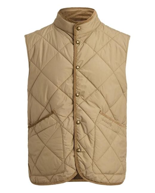 Polo Ralph Lauren Natural Quilted Corduroy-Trim Gilet for men