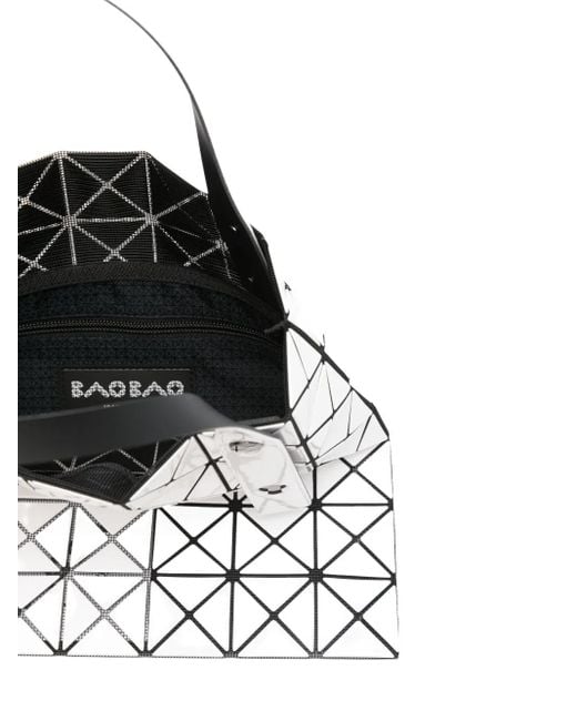 Issey Miyake White Prism Geometric-Pattern Tote Bag