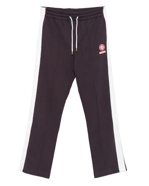 Casablanca Blue Side-Stripe Cotton Trousers for men