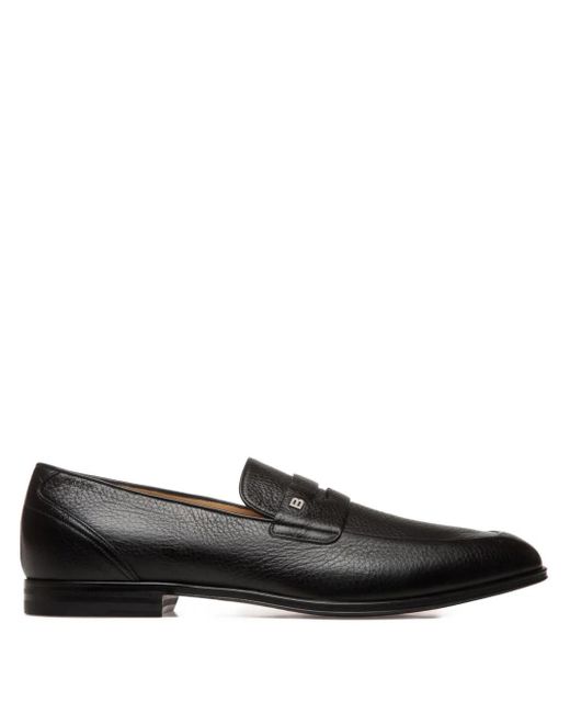 Bally Westminster Loafer Aus Strukturiertem Leder in Black für Herren