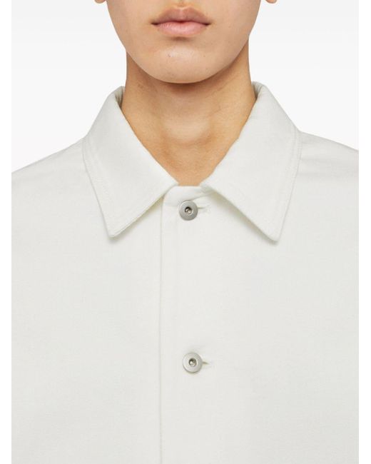 Camicia denim a maniche lunghe di Jil Sander in White da Uomo