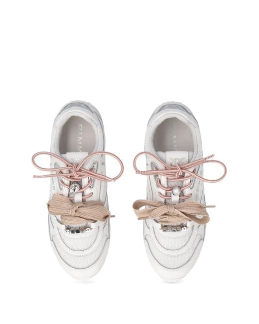 Pinko White Flat Shoes