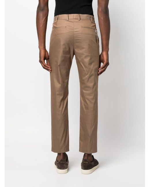 PT Torino Natural Cropped Slim-fit Chinos for men