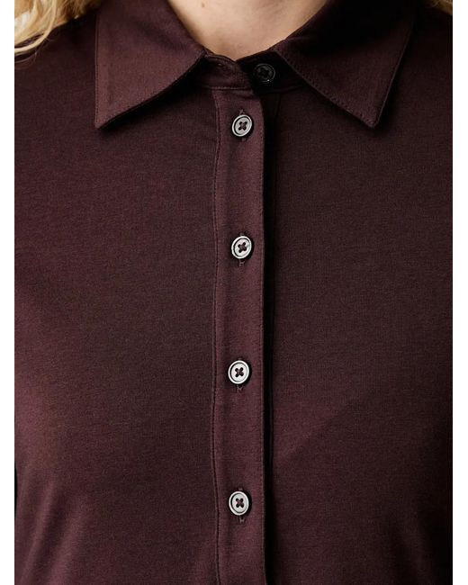 Marc O' Polo Brown Long-Sleeved Midi Dress