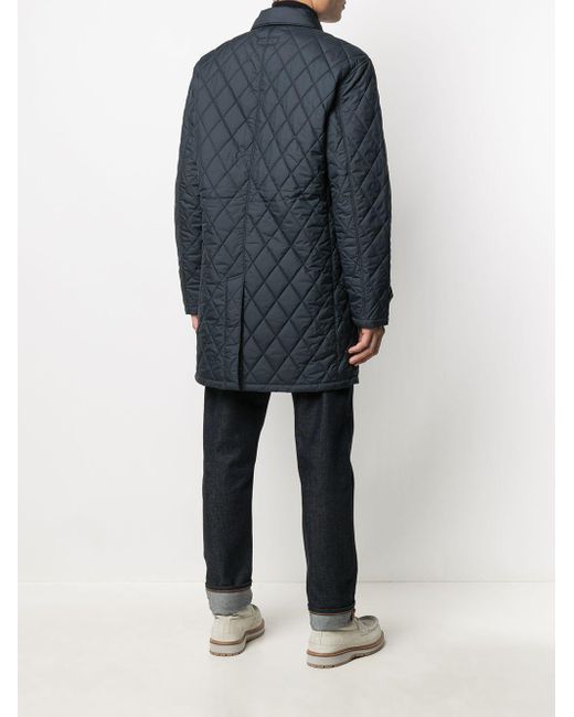 Polo Ralph Lauren Synthetik Gesteppter Mantel in Blau für Herren - Lyst