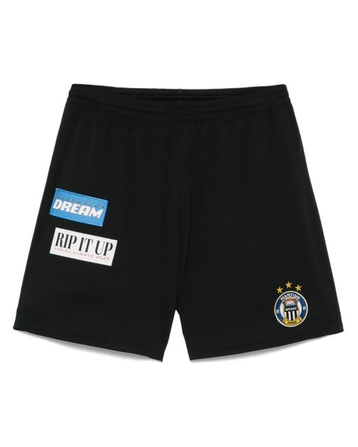 Martine Rose Black Football Track Shorts