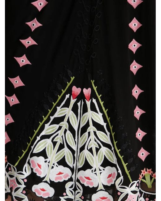 Temperley London White Rosalba Floral-Embroidered Mini Dress