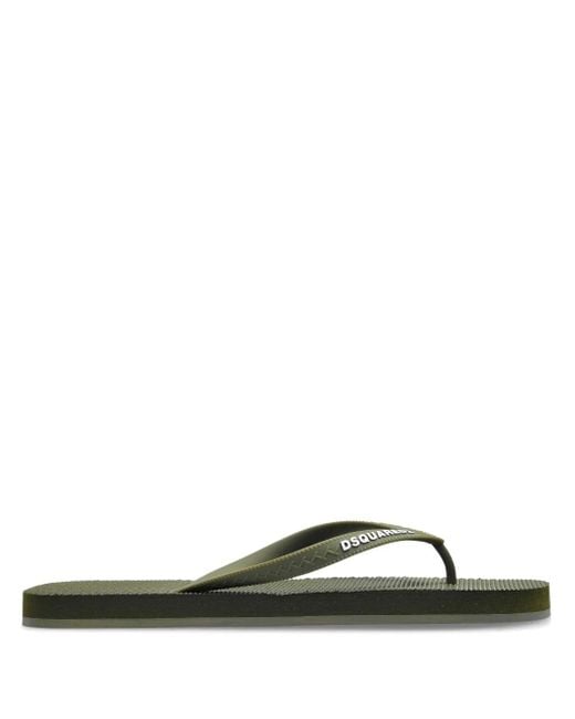 DSquared² Flip-Flops mit Logo-Prägung in Green für Herren