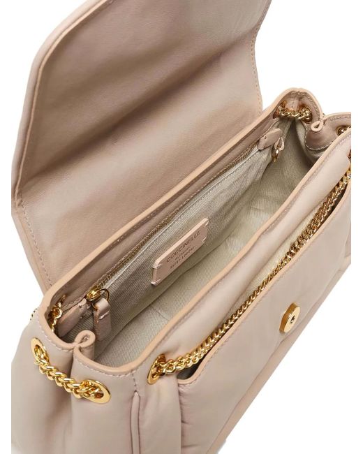 Borsa A Spalla Trapuntata Con Catena di Coccinelle in Natural
