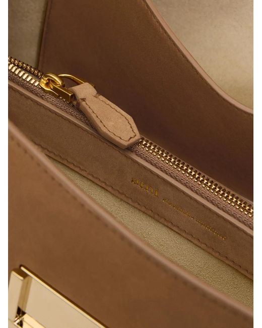 Borsa A Spalla Mimi Mini di AMI in Brown