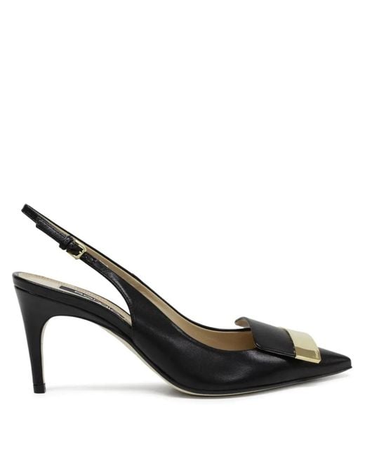 Sergio Rossi Black Sr1 75Mm Pointed Pumps