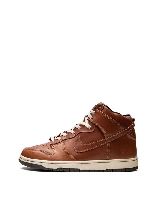 Nike Brown Dunk Hi Premium "Curry" Sneakers for men