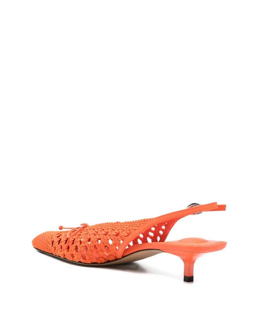 Jacquemus Red The Low Cubisto Slingbacks