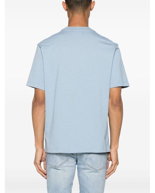 Amiri T-Shirt aus Baumwoll-Jersey mit Logoprint in Blue für Herren