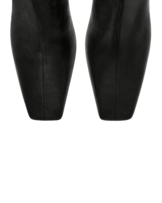 Courreges Black 90Mm Block-Heeled Ankle Boots