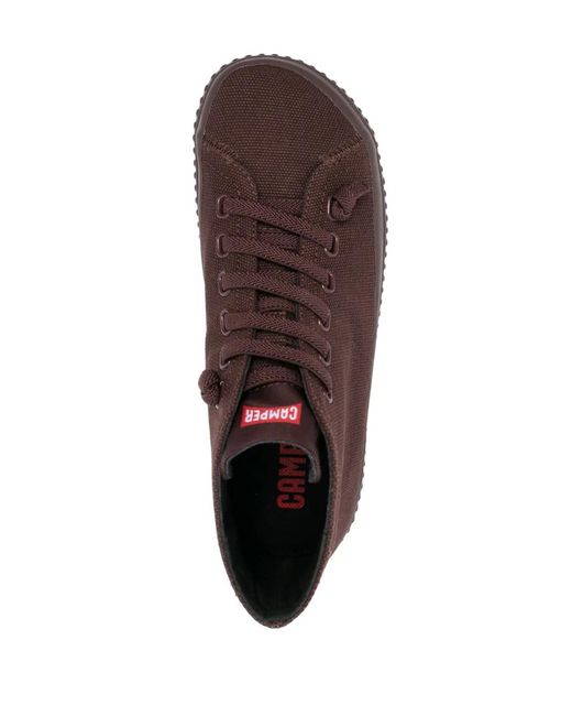 Camper Brown Peu Laced High-Top Sneakers