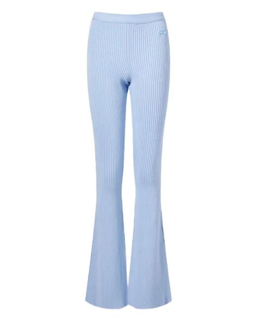 Courreges Blue Ribbed Trousers