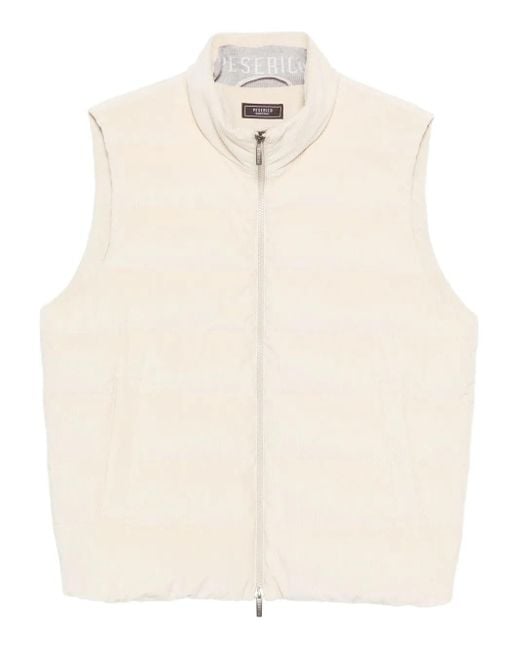 Peserico Weste aus Cord in Natural für Herren