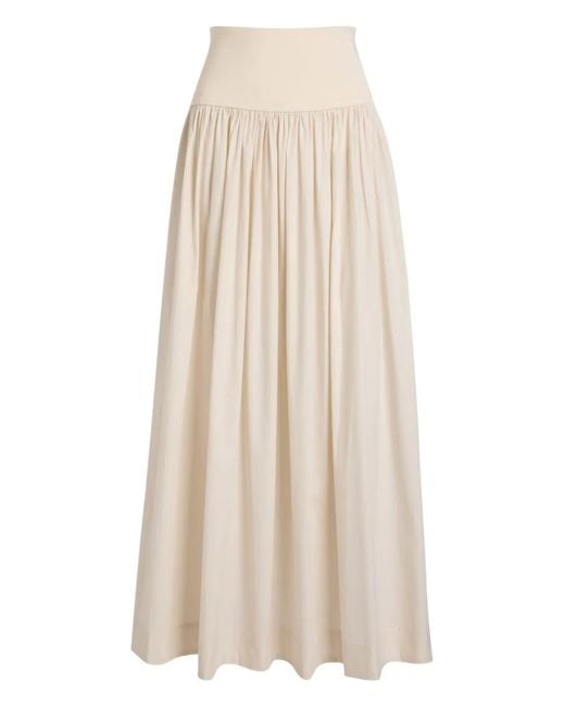 Gonna Lunga Con Zip di Esse Studios in White