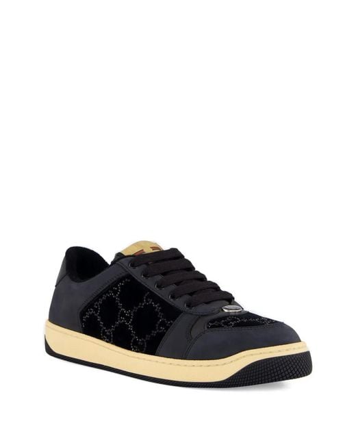 Gucci 〔スクリーナー〕Gg クリスタル ウィメンズ スニーカー, ブラック, ファブリック Black