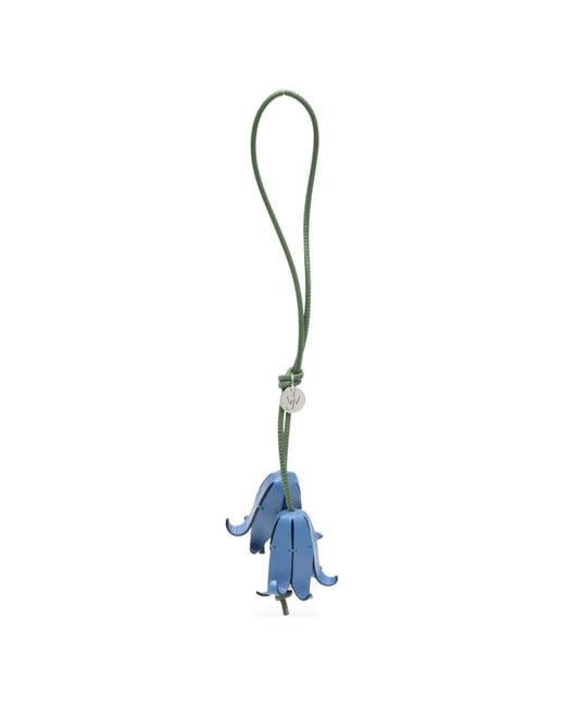 J.W. Anderson Blue Floral-Pendant Keyring