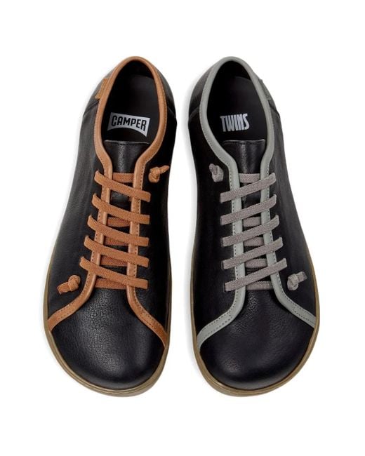 Camper Black G3D Peu Cami Twins Leather Lace-Up Sneakers for men
