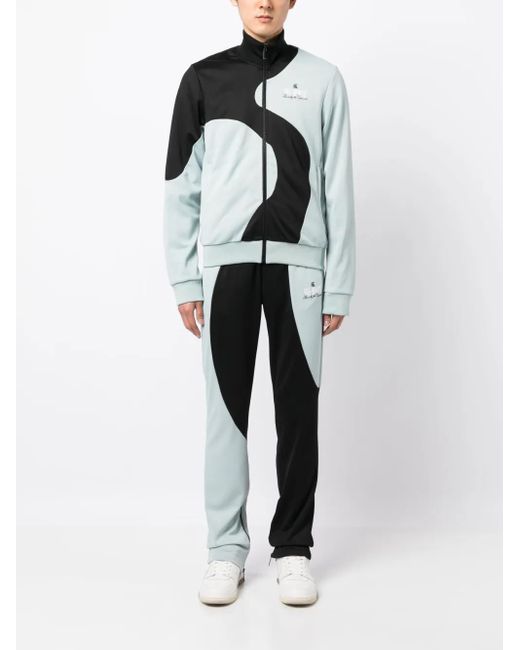 Off-White c/o Virgil Abloh Black Logo-Motif Colour-Block Track Pants for men