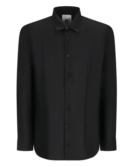 PT Torino Black Long-Sleeve Shirt for men