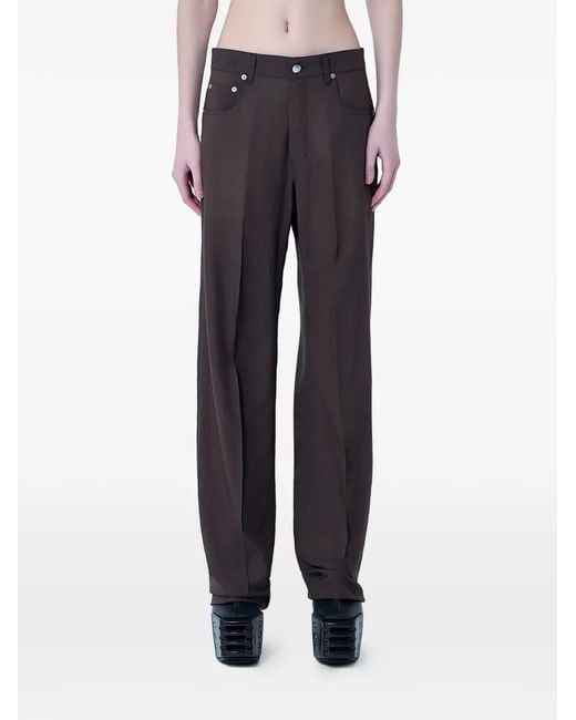 Rick Owens Blue Wool Trousers