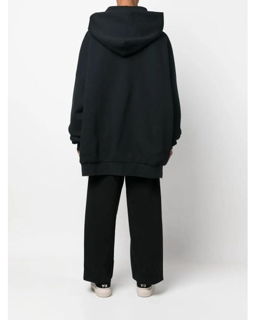 Fumito Ganryu Black 2Way Pullover Hoodie for men