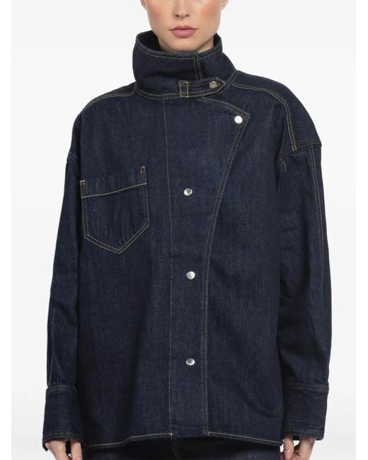Margaux Lonnberg Black Asymmetric Denim Jacket