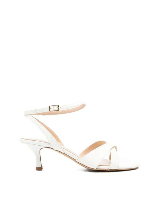 Fabio Rusconi White Criss-Cross-Strap Sandals