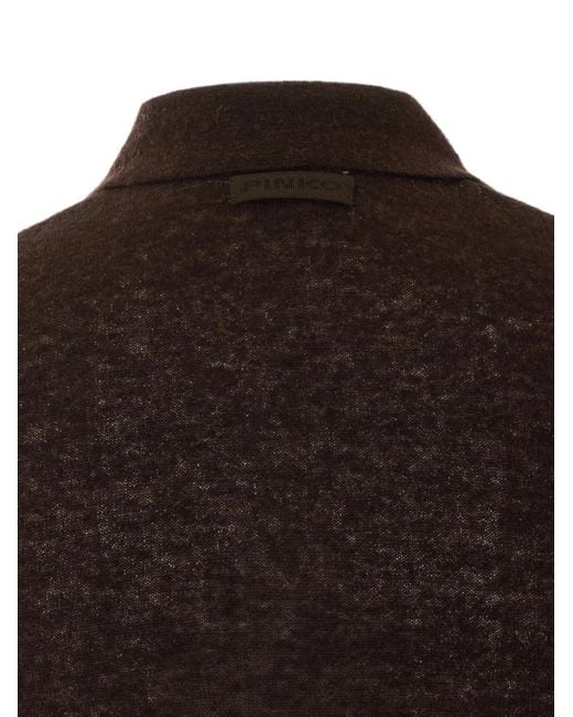 Pinko Black Button-Down Polo Cardigan