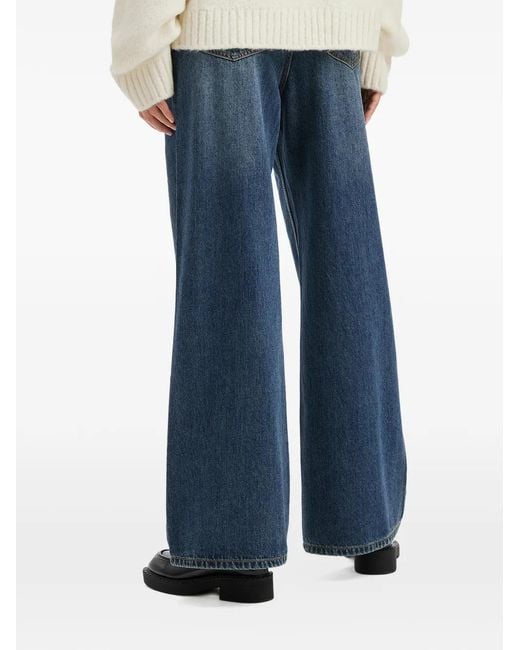 B+ AB Blue Wide-Leg Jeans