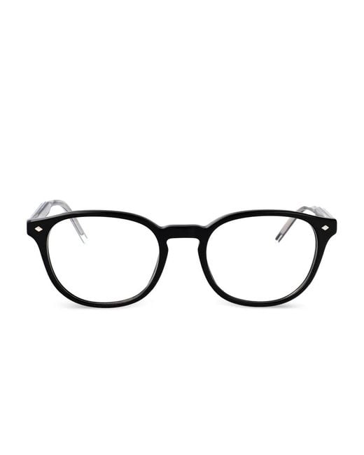 Giorgio Armani Brown Round-Frame Glasses for men