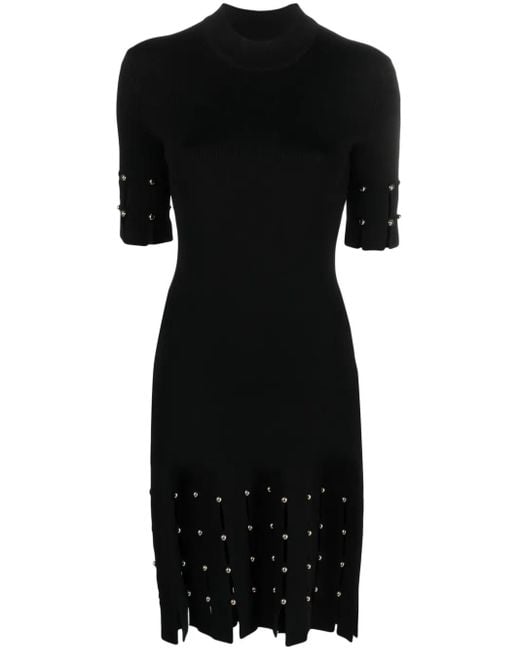 Jonathan Simkhai Black Dina Mock-Neck Knitted Dress
