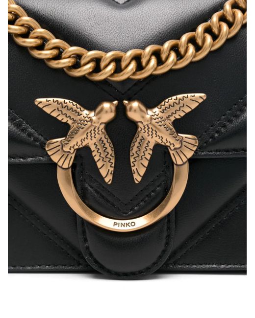 Pinko Black Mini Love One Cross Body Bag
