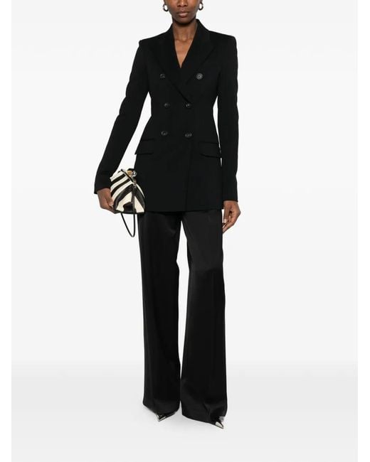 Sportmax Black Double-Breasted Fitted Jacket